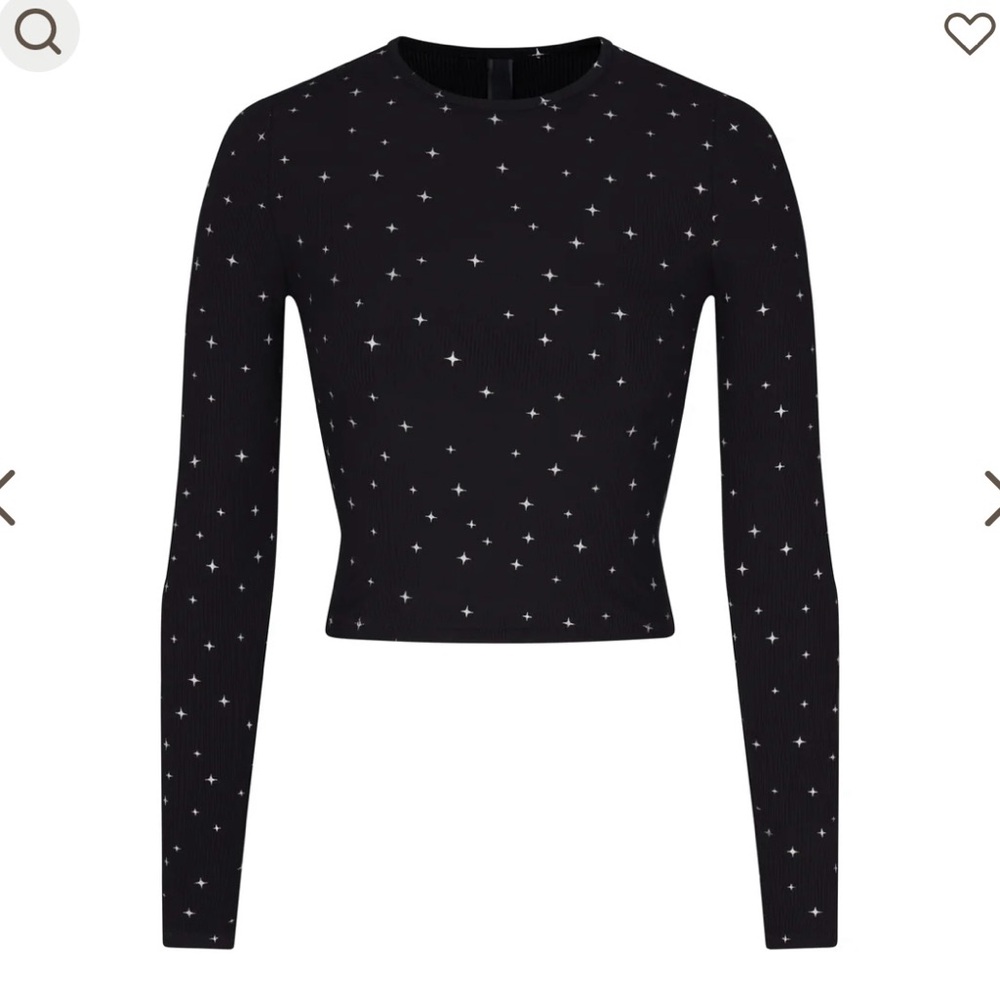 Skims Soft Lounge Long Sleeve Crop Top